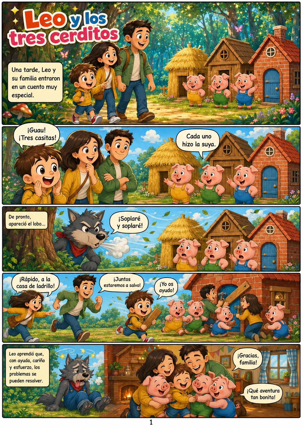 Ejemplo de cómic infantil personalizado